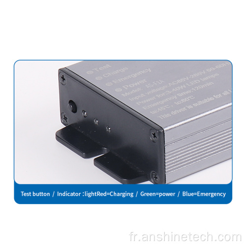 Solution avancée d'alimentation d'éclairage LED d'urgence